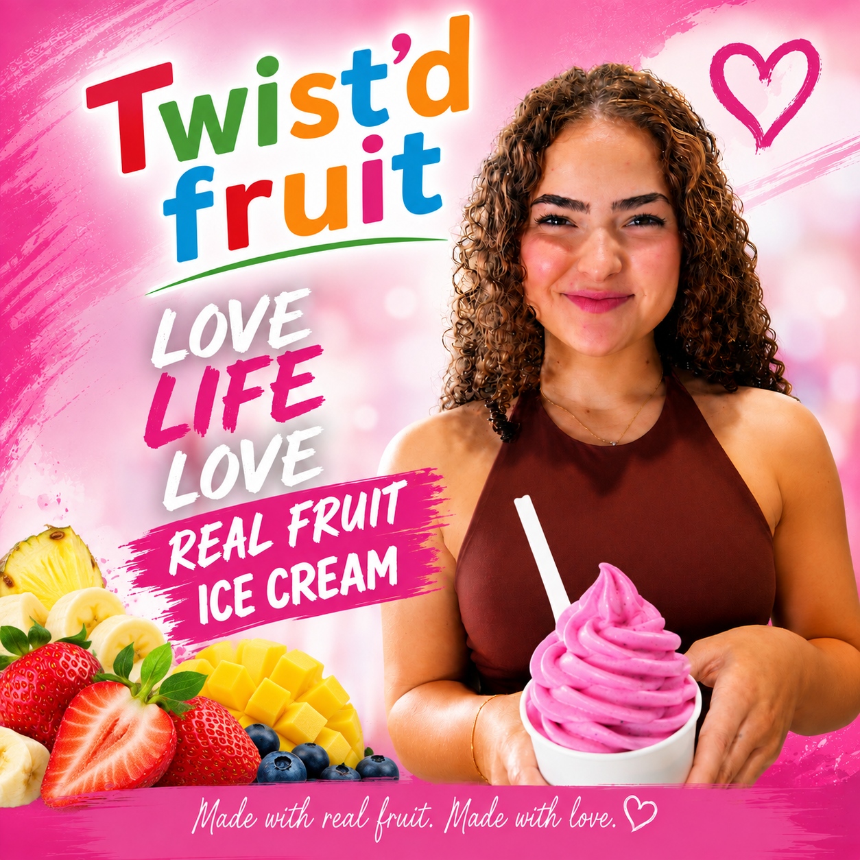 Twist'd Fruit Real Fruit Ice Cream